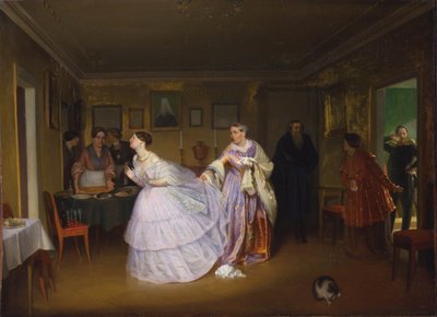 Az őrnagy javaslatot tesz, 1851 alkotó: Pavel Andreevich Fedotov