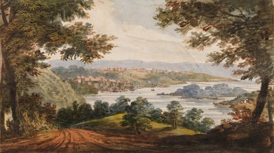 Washington és Georgetown az Alexandria Roadról, 1811-kb. 1813. alkotó: Pavel Petrovic Svin