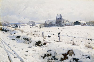 Téli táj, Holmstrup alkotó: Peder Monsted