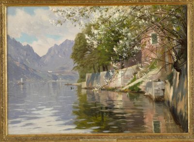 Tavaszi nap a Luganói-tavon alkotó: Peder Monsted