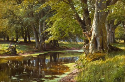 Peder Mönsted, nyári nap az erdei pataknál alkotó: Peder Monsted