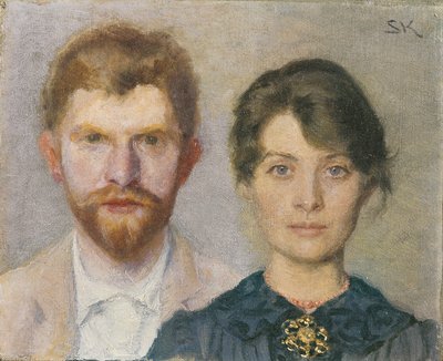 Marie és P.S. kettős portréja Krøyer. A pár egymást ábrázolta alkotó: Peder Severin Krøyer