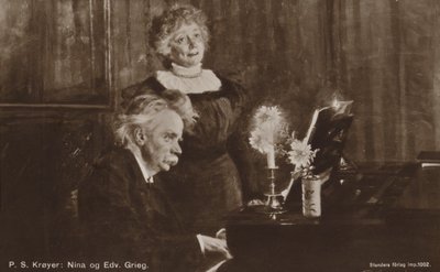 Edvard és Nina Grieg a zongoránál alkotó: Peder Severin Krøyer