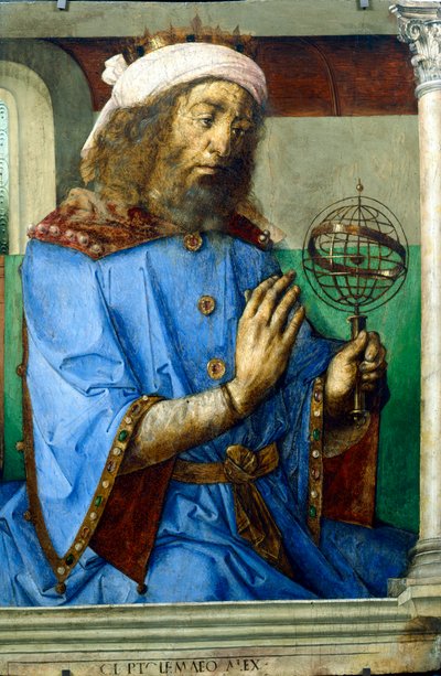 Ptolemaiosz, alexandriai görög csillagász és földrajztudós, 15. század vége alkotó: Pedro Berruguete