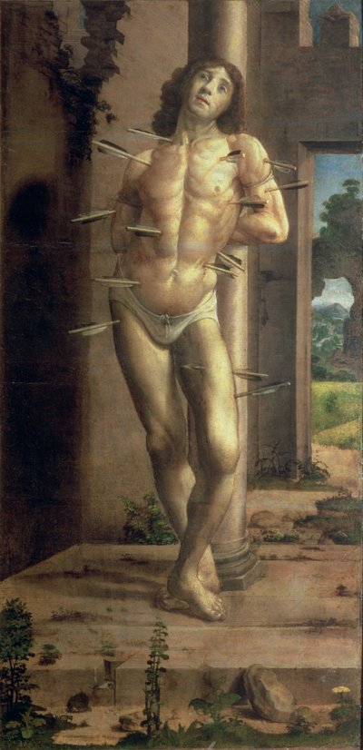 Szent Sebestyén (panel) alkotó: Pedro Berruguete