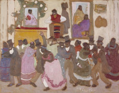 Táncoló emberek: 1920 körül (olaj, tábla). alkotó: Pedro Figari