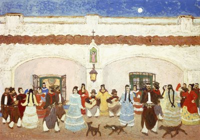 Tánc az udvaron; Udvari tánc alkotó: Pedro Figari