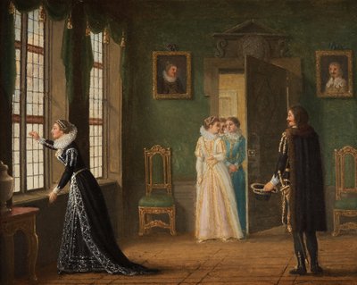 Ebba Brahes eljegyezte Jacob de la Gardie-t. alkotó: Pehr Hilleström