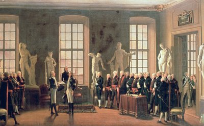 Gustav IV Adolf látogatása a Képzőművészeti Akadémián 1797-ben alkotó: Pehr Hilleström