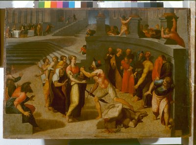 Keresztelő Szent János lefejezése, 1556 körül (olaj, tábla) alkotó: Pellegrino Tibaldi