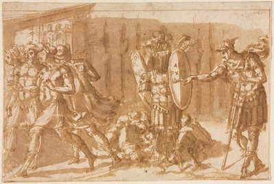 Győztes katonák trófeával, 1550-es évek. alkotó: Pellegrino Tibaldi