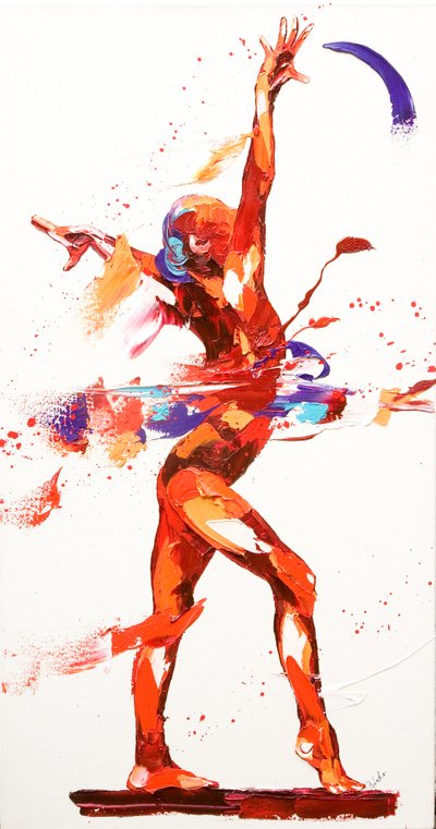 Gymnast Four, 2010 (olaj, vászon) alkotó: Penny Warden