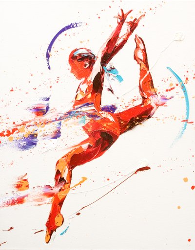 Gymnast Two, 2010 (olaj, vászon) alkotó: Penny Warden