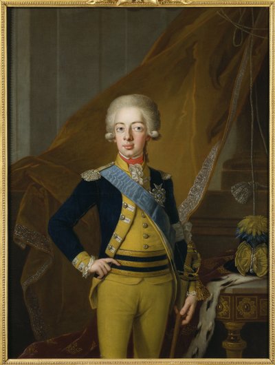 Gustave IV Adolphe de Suede – IV. Gustav Adolf svéd portréja (1778-1837), készítette: Krafft, Per, az idősebb (1724-1793). Olajfestmény alkotó: Per Krafft