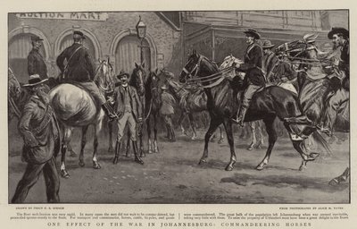 A johannesburgi háború egyik hatása, a lovak parancsnoksága alkotó: Percy F.S. Spence