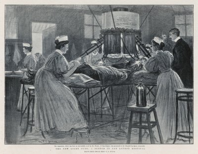 Az új fénykúra: Egy vázlat a londoni kórházban alkotó: Percy F.S. Spence