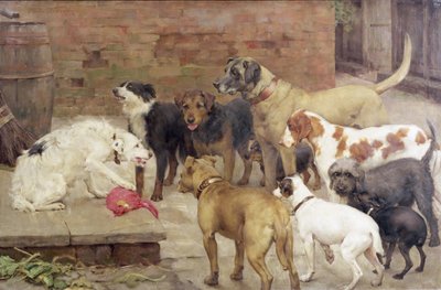 A kutya a mester vacsorájával, 1892 alkotó: Percy Harland Fisher