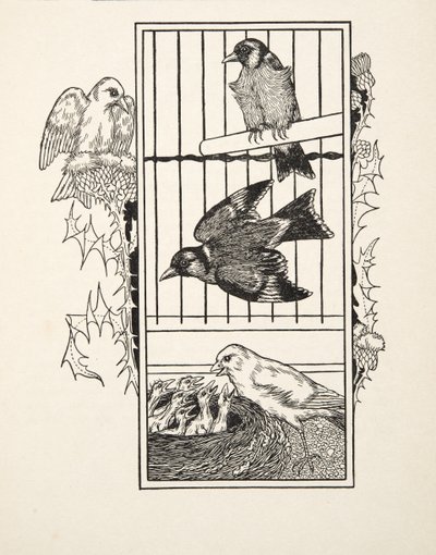 Egy jótékony kanári, az Állatok száz anekdotájából, kocsma. 1924 alkotó: Percy J. Billingshurst