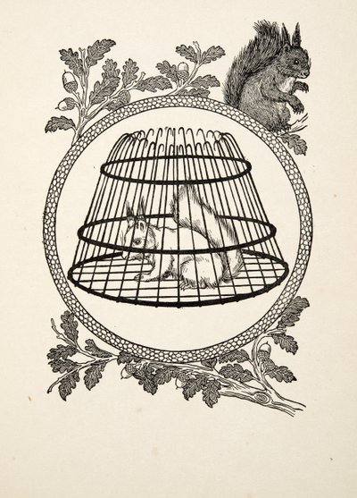 Egy menekült mókus, az Állatok száz anekdotájából, kocsma. 1924 alkotó: Percy J. Billingshurst