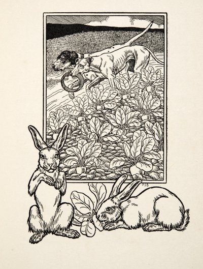 Ravasz pár, az Állatok száz anekdotájából, kocsma. 1924 alkotó: Percy J. Billingshurst
