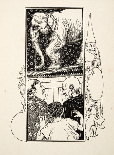 Elefánt kötéltánc, az Állatok száz anekdotájából, pub. 1924 alkotó: Percy J. Billingshurst