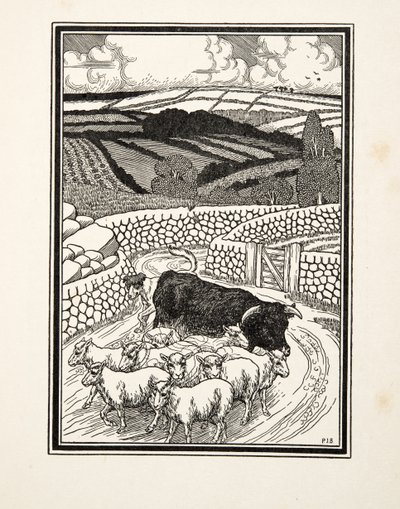 Piacra menni, az Állatok száz anekdotájából, kocsma. 1924 alkotó: Percy J. Billingshurst