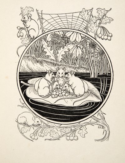 Egerek mint navigátorok, az Állatok száz anekdotájából, pub. 1924 alkotó: Percy J. Billingshurst