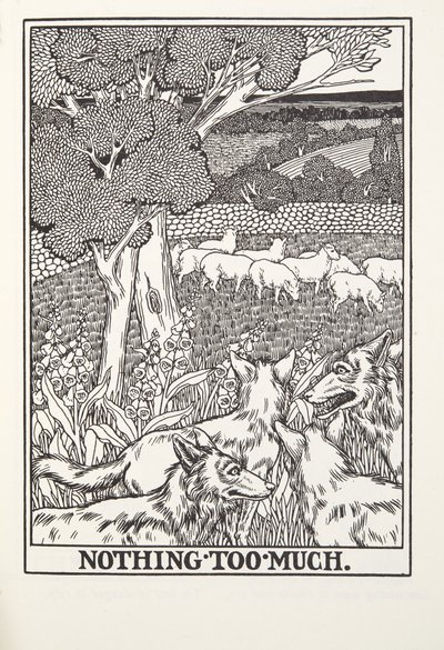 Nothing Too Much, a Fontaine Fables, kocsma. 1905 (metszet) alkotó: Percy J. Billingshurst