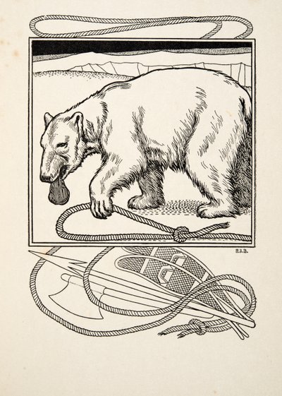 Sagacious Bruin, az Állatok száz anekdotájából, pub. 1924 alkotó: Percy J. Billingshurst