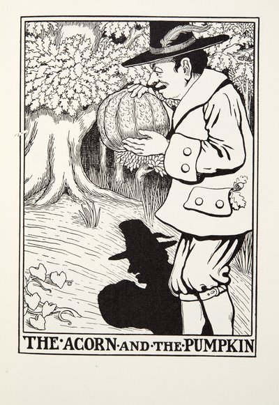 The Acorn and the Pumpkin, a Fontaine Fables, kocsma. 1905 alkotó: Percy J. Billingshurst