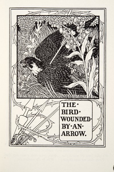 A nyíl által megsebesített madár, a Fontaine Fables, kocsma. 1905 alkotó: Percy J. Billingshurst
