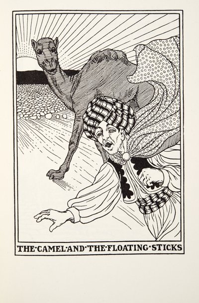 The Camel and the Floating Sticks, a Fontaine Fables, pub. 1905 alkotó: Percy J. Billingshurst