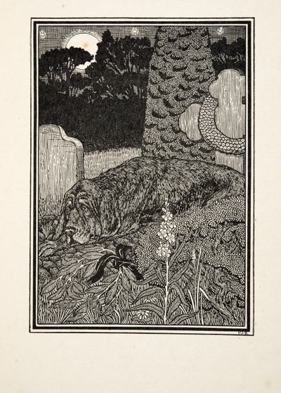Montargis kutya, az Állatok száz anekdotájából, kocsma. 1924 alkotó: Percy J. Billingshurst
