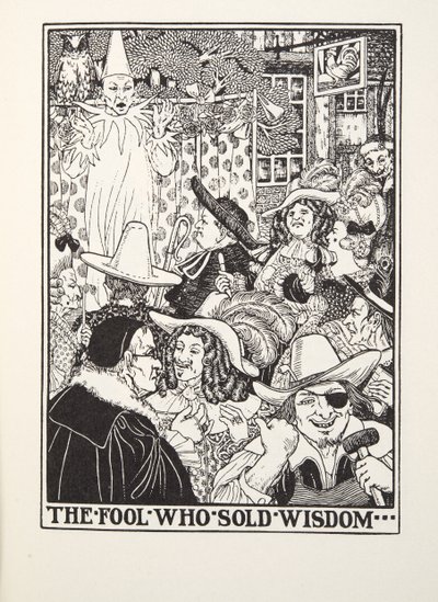 A bolond, aki eladta a bölcsességet, a Fontaine Fables-től, pub. 1905 (metszet) alkotó: Percy J. Billingshurst