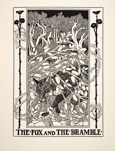 A róka és a róka, A Hundred Fables of Aesopus, pub. 1903 alkotó: Percy J. Billingshurst