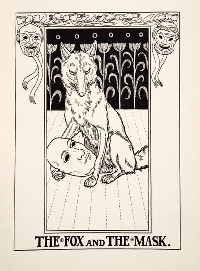 A róka és a maszk, A Hundred Fables of Aesopus, pub.1903 alkotó: Percy J. Billingshurst