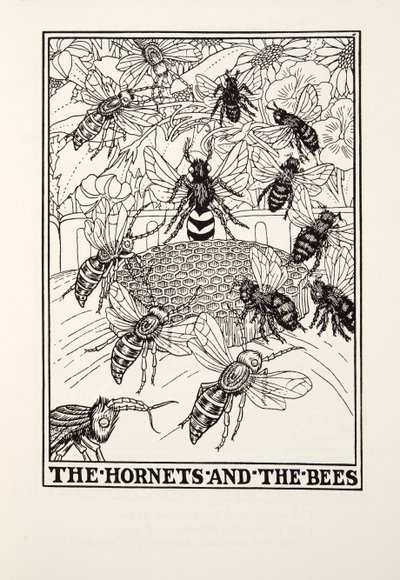 The Hornets and the Bees, a Fontaine Fables, kocsma. 1905 (metszet) alkotó: Percy J. Billingshurst