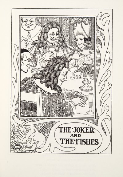 The Joker and the Fishes, a Fontaine Fables-ből, pub. 1905 (metszet) alkotó: Percy J. Billingshurst