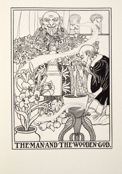 The Man and the Wooden God, a Fontaine Fables, kocsma. 1905 alkotó: Percy J. Billingshurst