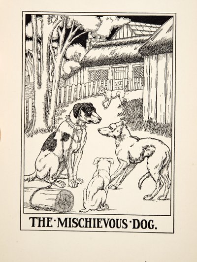 A huncut kutya, Aesopus száz meséjéből, 1903. évi pub. (metszet) alkotó: Percy J. Billingshurst