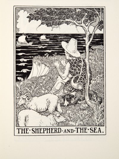 A Pásztor és a tenger, a Fontaine Fables, kocsma. 1905 alkotó: Percy J. Billingshurst
