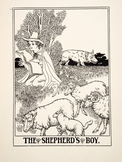 The Shepherds Boy, A Hundred Fables of Aesopus, pub.1903 alkotó: Percy J. Billingshurst
