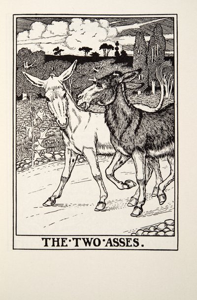 The Two Ass, a Fontaine Fables, pub. 1905 alkotó: Percy J. Billingshurst