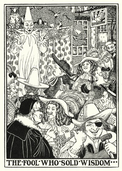 La Fontaine meséi: A bolond, aki eladta a bölcsességet (litho) alkotó: Percy James Billinghurst
