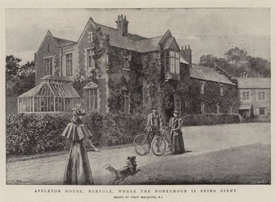 Appleton House, Norfolk, ahol a nászút töltik alkotó: Percy Macquoid