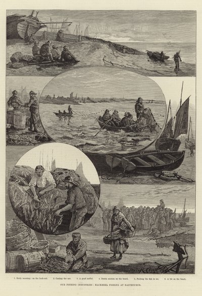 Halászati iparágaink: makrélahalászat Eastbourne-ben alkotó: Percy Robert Craft