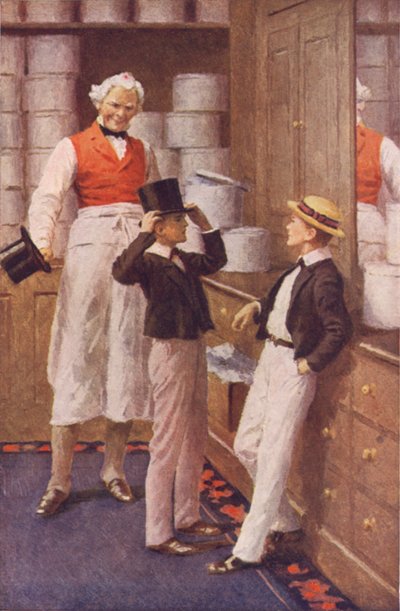 Normál macskabőr hét és hat pennys áron (színes litó) alkotó: Percy Tarrant