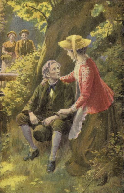 Illusztráció Silas Marnerhez, George Eliot (színes litó) alkotó: Percy Tarrant