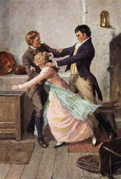 Illusztráció a Wuthering Heightshez, Emily Bronte (színes litó) alkotó: Percy Tarrant