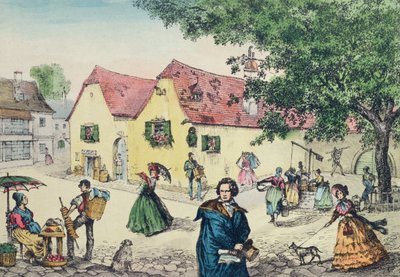 A bécsi Heiligenstadt Testament House, ahol Beethoven szállt meg, hogy megkísérelje gyógyítani süketségét alkotó: Perger